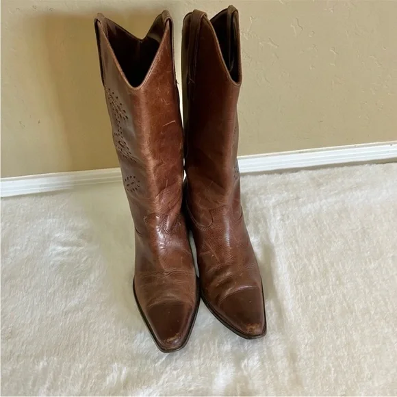 Naturalizer Phoenix Leather Western Cowboy/Cowgirl Boho Boots, 9 - Picture 2 of 13